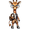 Cute Schoolboy Giraffe
