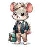 Cute Schoolboy Mouse