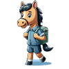 Mignon cheval d’écolier