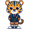 Cute Schoolboy Tiger