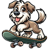 Cute Skater Dog