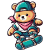 Cute Skater Bear