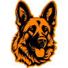 German Shepherd Dog Head