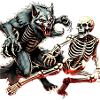Gruseliges Halloween-partykostüm Werwolf Und