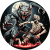 Gruseliges Halloween-partykostüm Werwolf Und