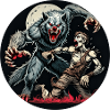 Gruseliges Halloween-partykostüm Werwolf Und
