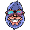 Gorilla mit Sonnenbrille