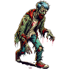 Scary Zombie Happy Halloween Design