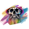 Bunte Regenbogen-Totenkopf-Designe