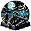 Zombie-Apokalypse-Halloween Fröhliches Halloween
