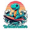 Cute T-Rex Surfer Surfing Gift