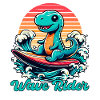Cute T-Rex Surfer Surfing Gift