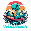 Cute T-Rex Surfer Surfing Gift