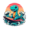 Leuke T-Rex Surfer Surfer Surfer Surfen Gift