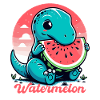 Cute T-Rex Watermelon Summer Gift