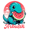 Mignon T-Rex Pastèque Arbusik Cadeau