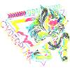 Cyborg Style Neon Gamer