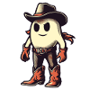 Funny Cowboy Ghost Halloween Costume