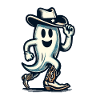 Funny Cowboy Ghost Halloween Party
