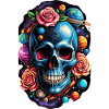Space Planets Skull