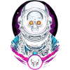 Astronaut Space Skull