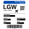 London Gatwick LGW Airport Flight Ticket Idea