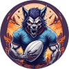 Gruseliges Halloween-partykostüm Werwolf Rugby