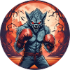 Gruseliges Halloween-partykostüm Werwolf-boxen