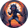 Gruseliges Halloween-partykostüm Werwolf-kostüm