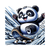 Cute Skater Panda