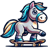 Cute Skater Horse