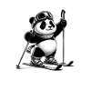 Cute Skier Panda