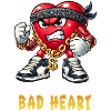 Bad heart gangster design