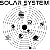 Solar System Map (Black)