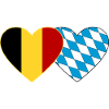 Belgium Bavaria Flag Heart