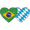 Brazil Bavaria Flag Heart used