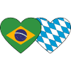 Brésil Bavière Drapeau Coeur