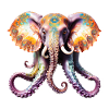 Psychedelic Goa Elephant Octopus