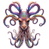Psychedelic Goa Deer Octopus