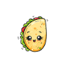 Drawing of happy burrito