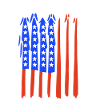 Amerikanische Flagge Kampfjet