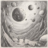 space themed in graphite