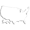 États-Unis | Carte | Ombre