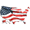 USA | echte Flagge | Flag Map