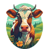 Une vache au pâturage