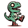 T-Rex Dinosaur Cute Zombie Halloween