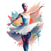 An abstract ballet dancer