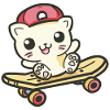 Skateboarder Cat