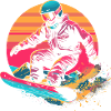 Snowboarder 80s Look