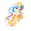 Saxophone Cartoon Look